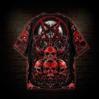 Satanic Vintage Graphic T-shirt