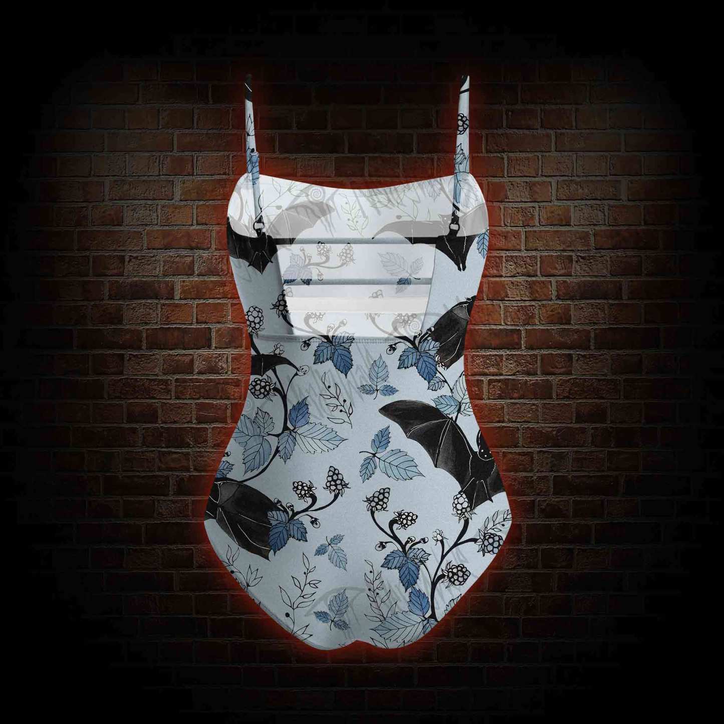 Flying Bats Slim-Strap Swimsuit