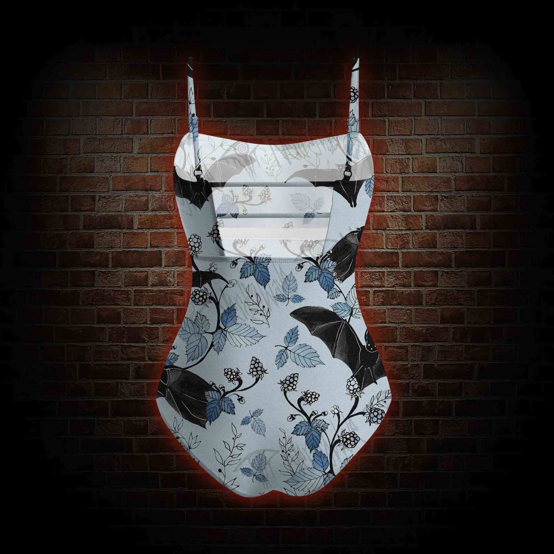Flying Bats Slim-Strap Swimsuit