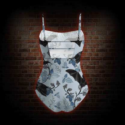 Flying Bats Slim-Strap Swimsuit