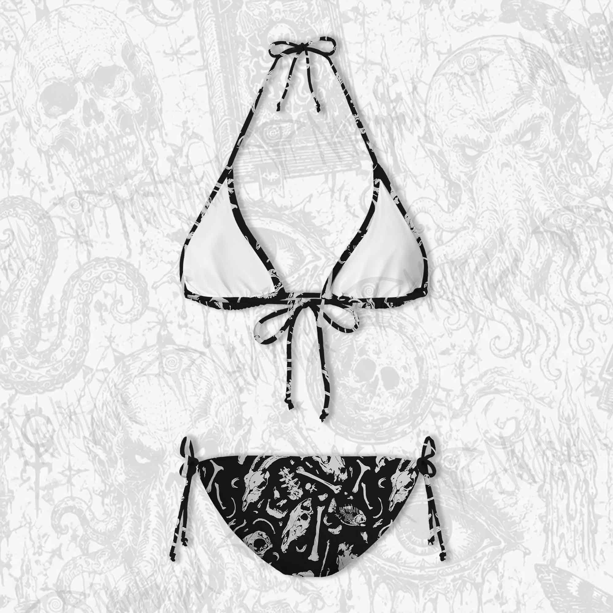 Dinosaur Fossils Women's Adjustable Tie-Strap Bikini