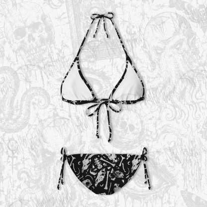 Dinosaur Fossils Women's Adjustable Tie-Strap Bikini