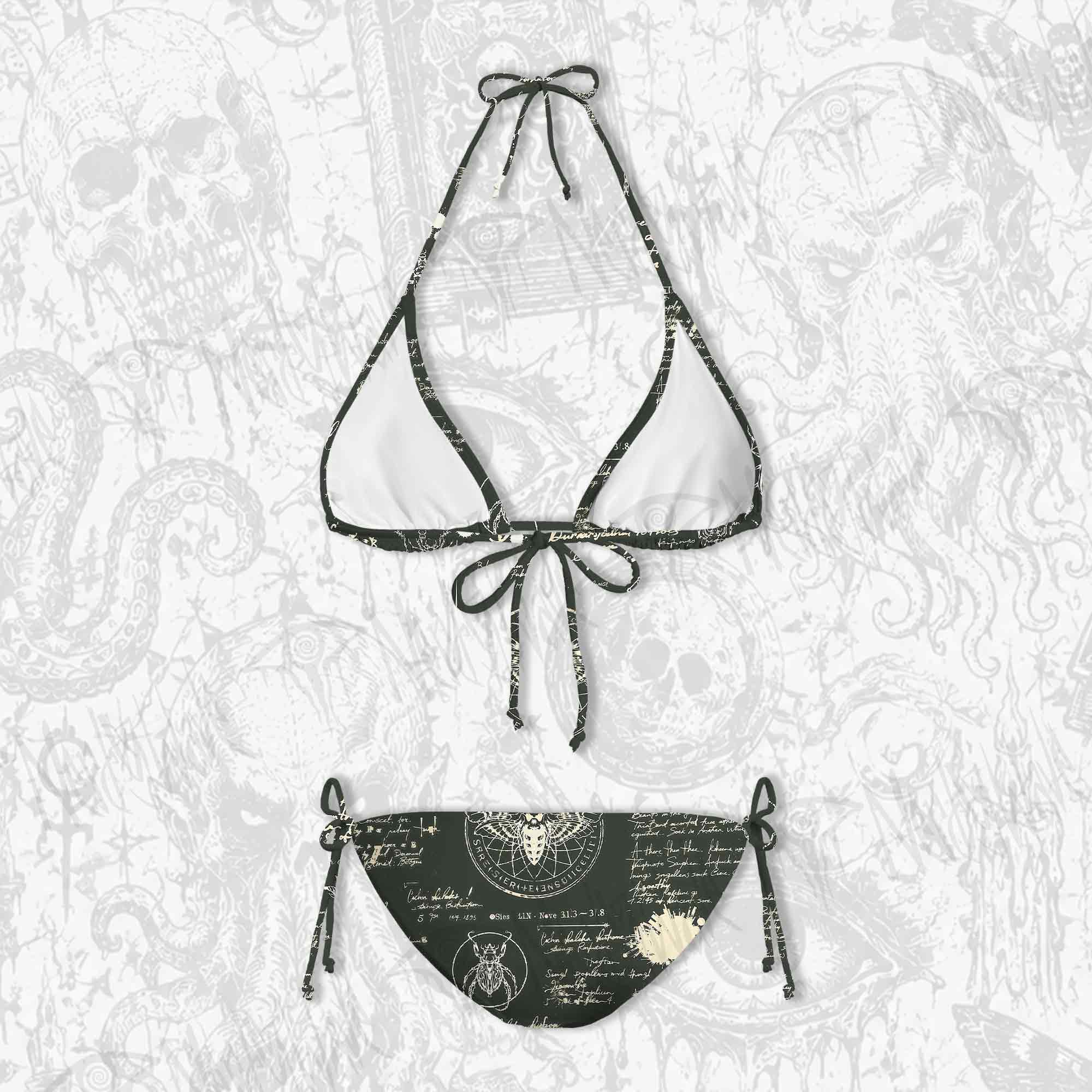 Retro Insects Women's Adjustable Tie-Strap Bikini