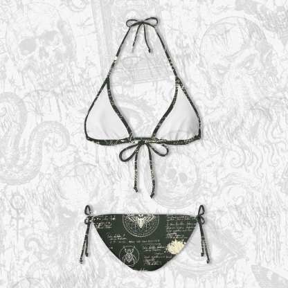 Retro Insects Women's Adjustable Tie-Strap Bikini