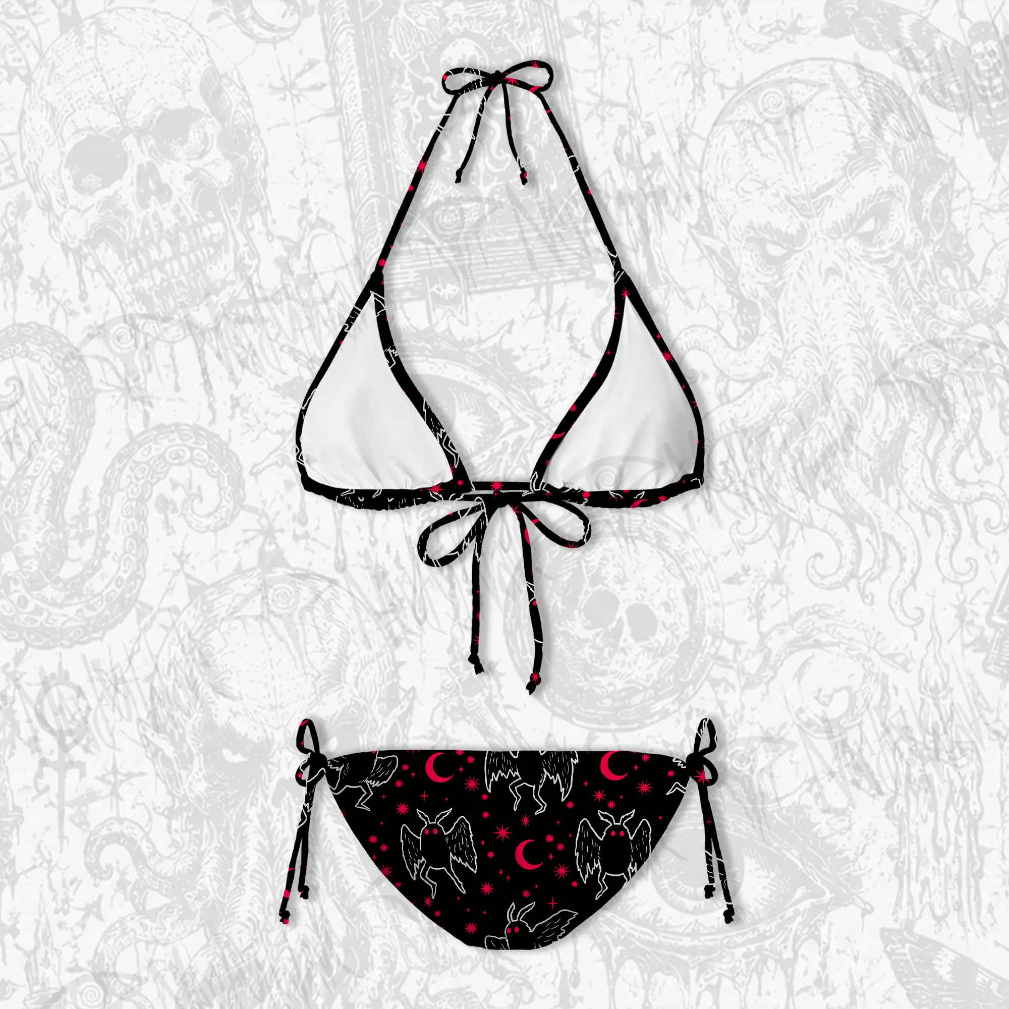 Mothman Night Women's Adjustable Tie-Strap Bikini