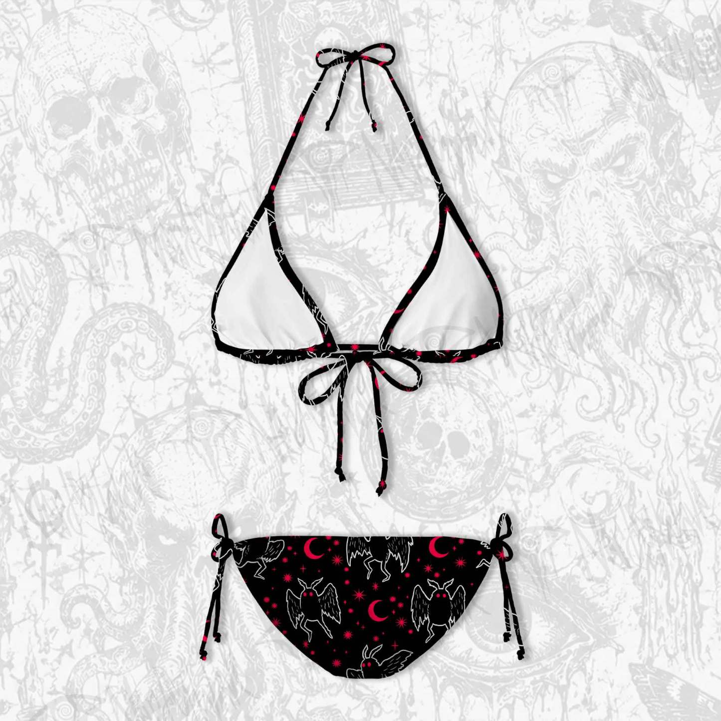 Mothman Night Women's Adjustable Tie-Strap Bikini