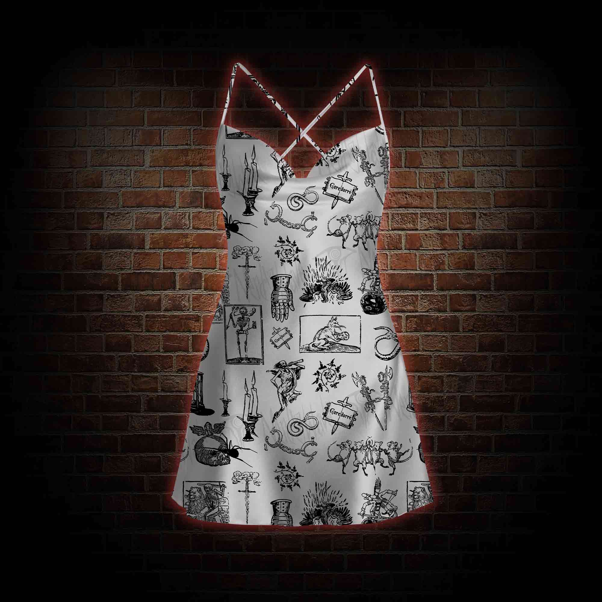 Weird Middle Ages Cowl Neck Slip Dress