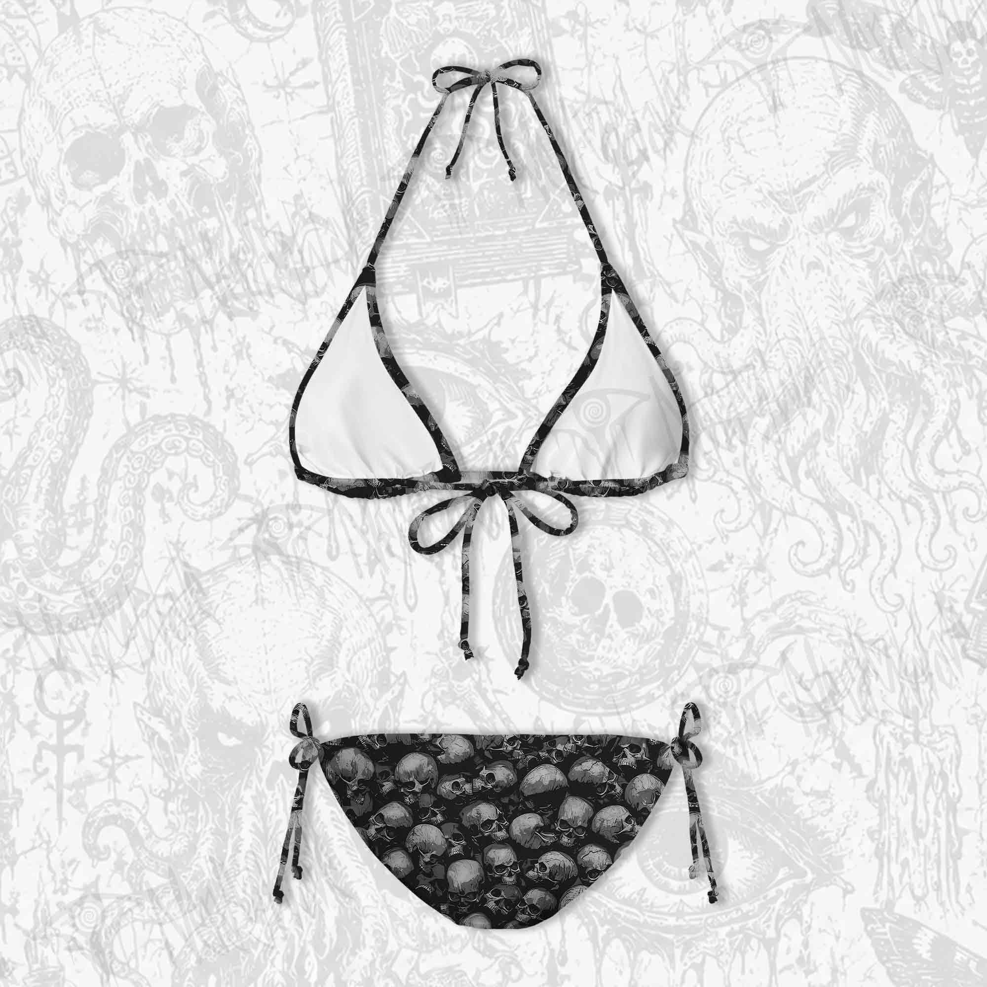 Skulls Women's Adjustable Tie-Strap Bikini