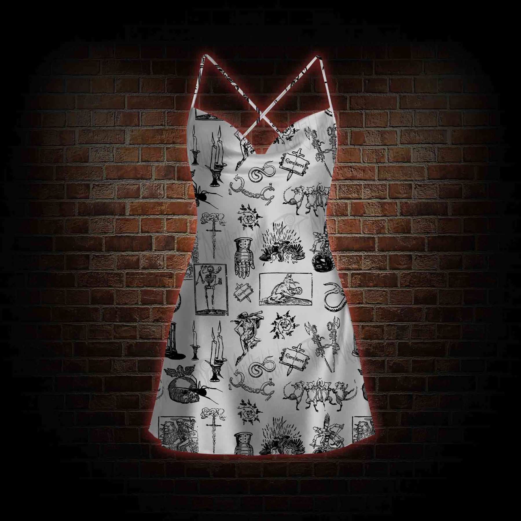 Weird Middle Ages Cowl Neck Slip Dress