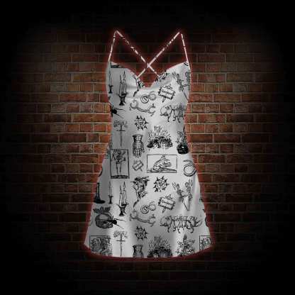 Weird Middle Ages Cowl Neck Slip Dress