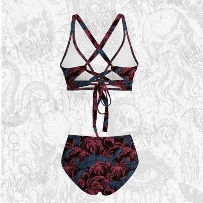 Crows Fly among the Palm Trees Bikini Set