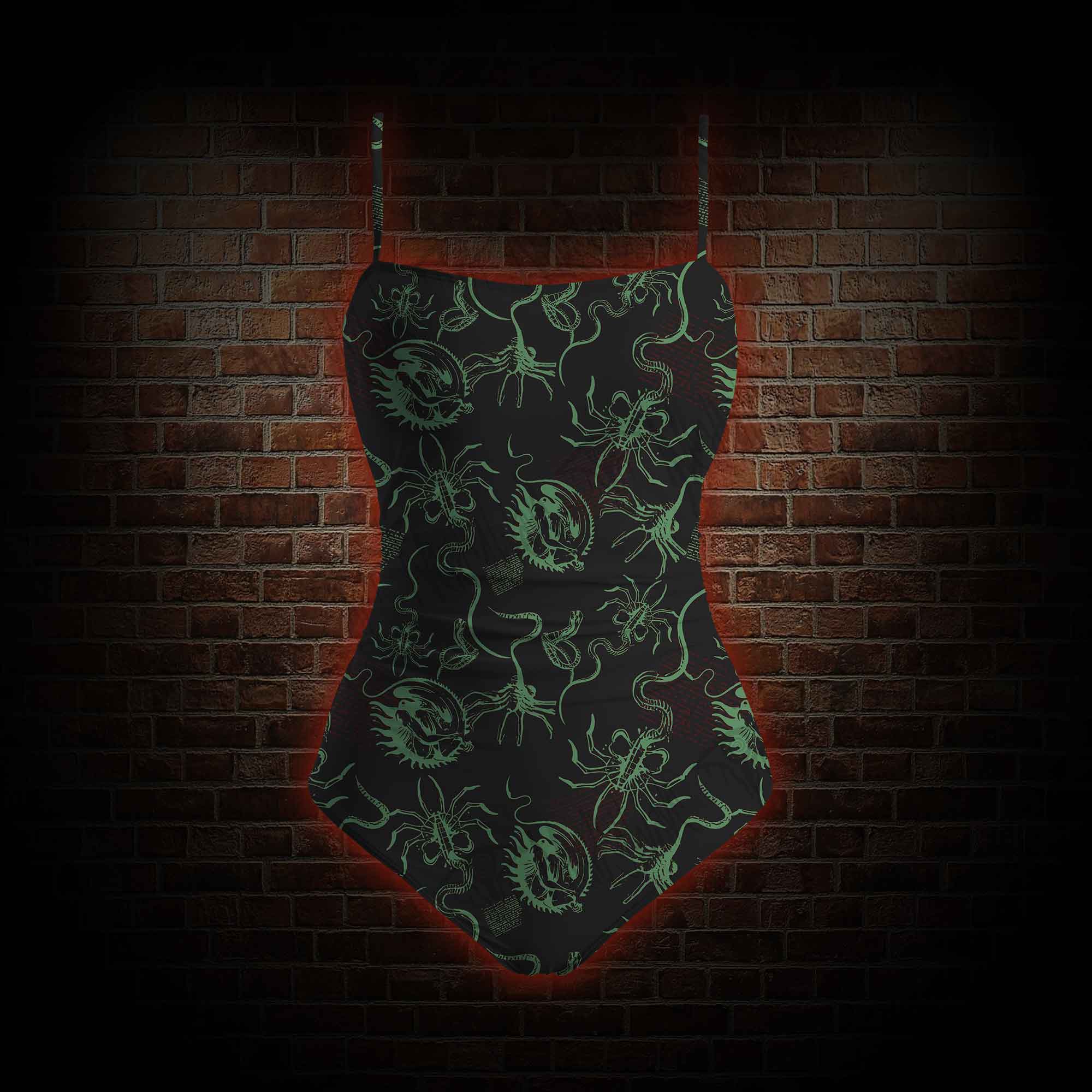 Alien Delivery Guy Slim-Strap Swimsuit