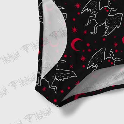 Mothman Night Slim-Strap Swimsuit