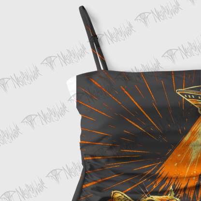 UFO Cats Slim-Strap Swimsuit