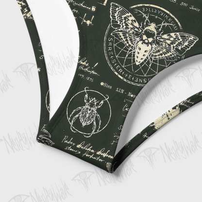 Retro Insects Women's Adjustable Tie-Strap Bikini