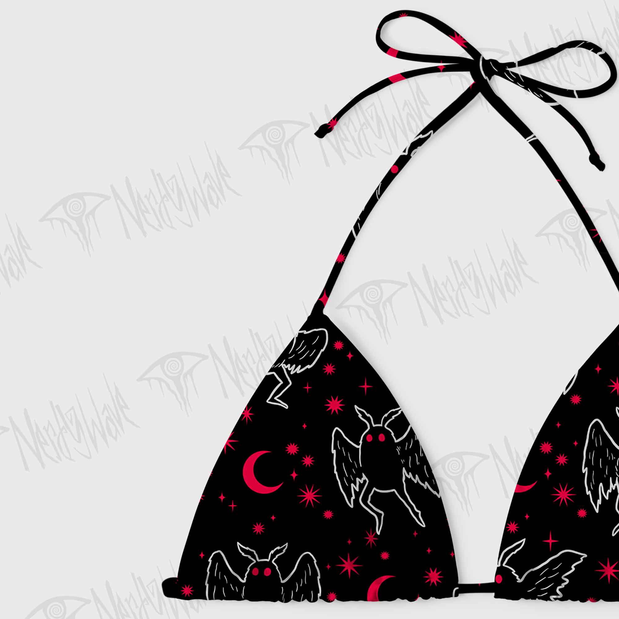 Mothman Night Women's Adjustable Tie-Strap Bikini
