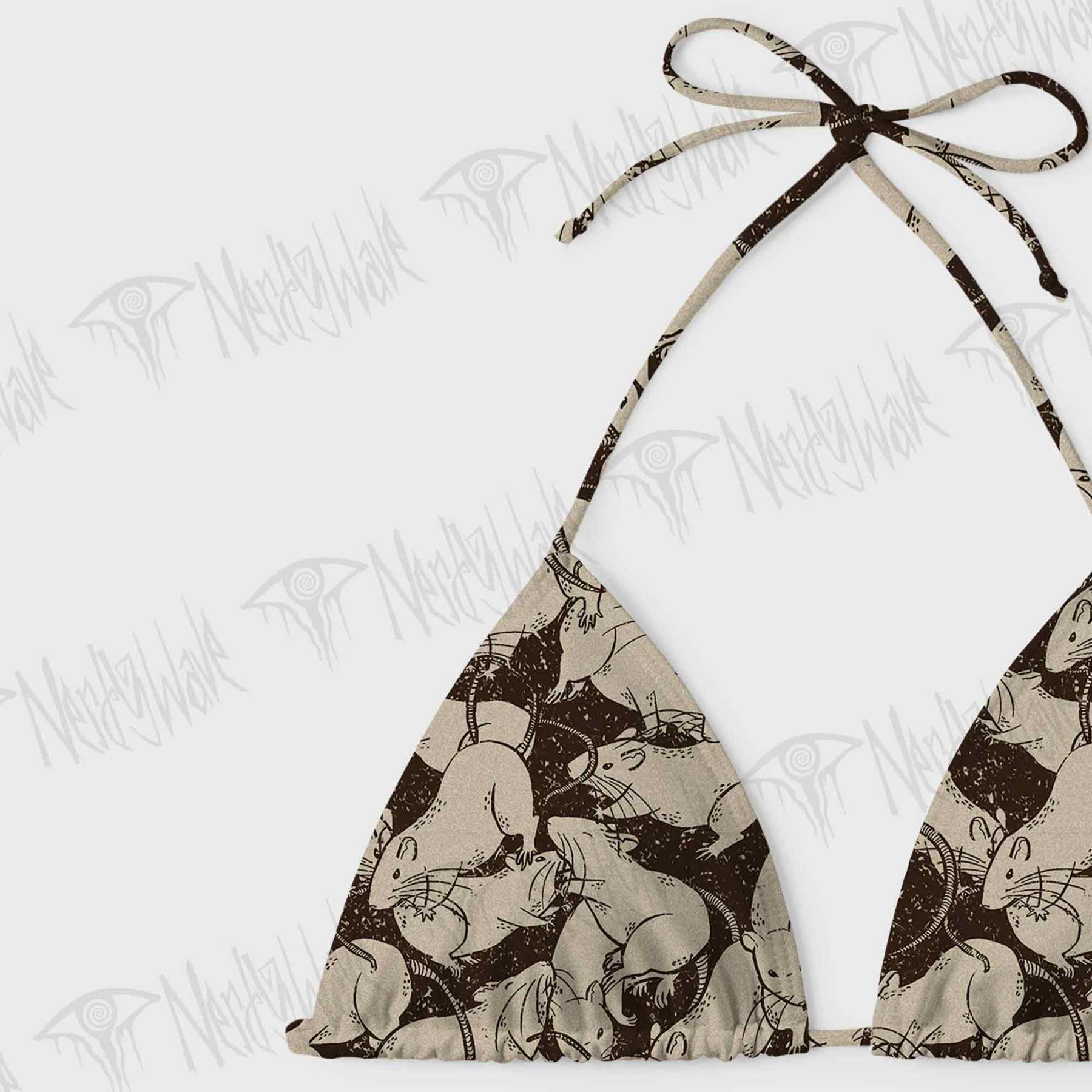 Black Death Women's Adjustable Tie-Strap Bikini