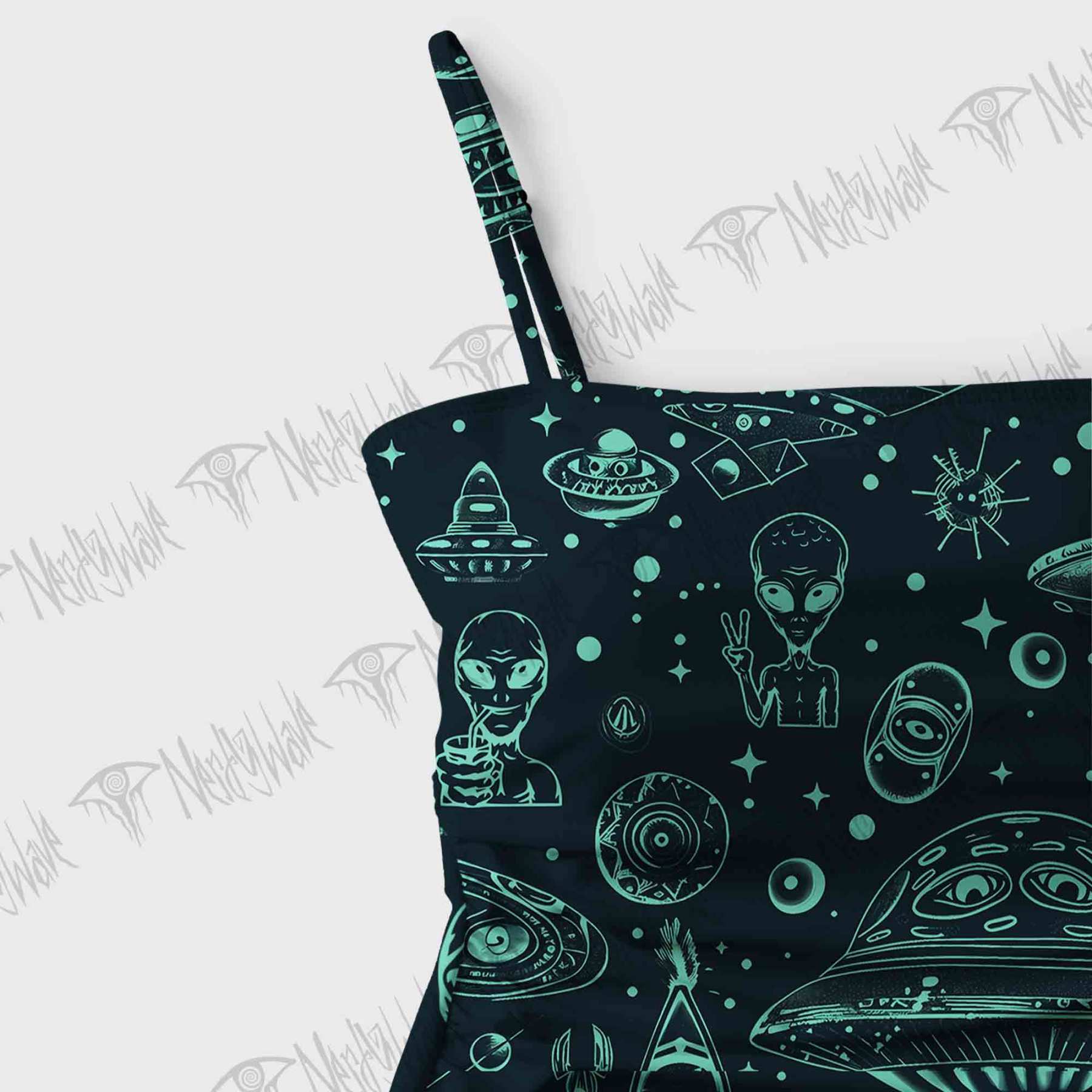 Outer Space Slim-Strap Swimsuit