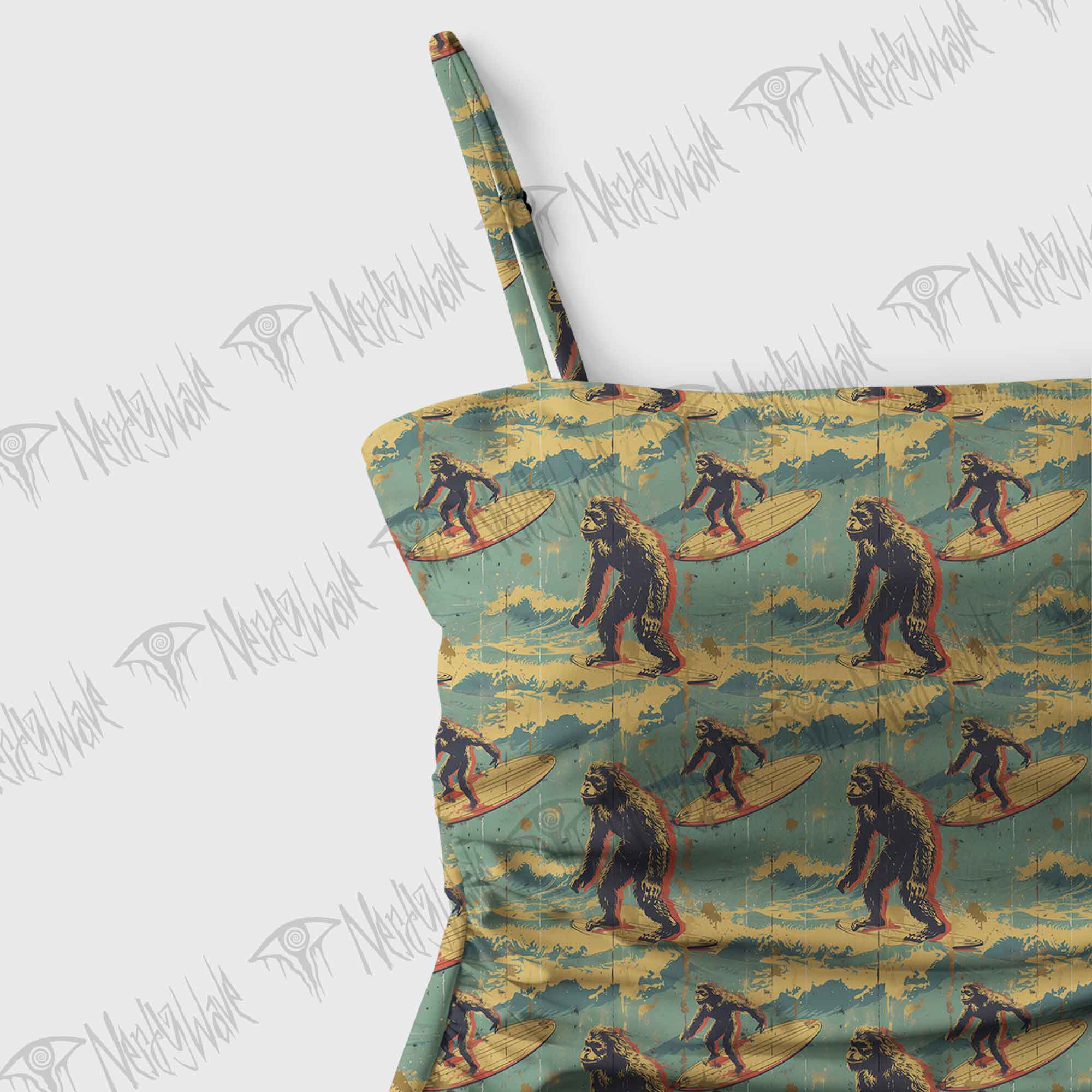 Bigfoot Surfing Slim-Strap Swimsuit