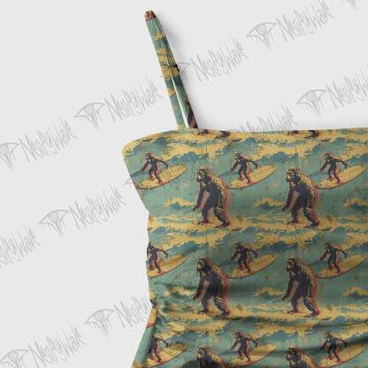 Bigfoot Surfing Slim-Strap Swimsuit