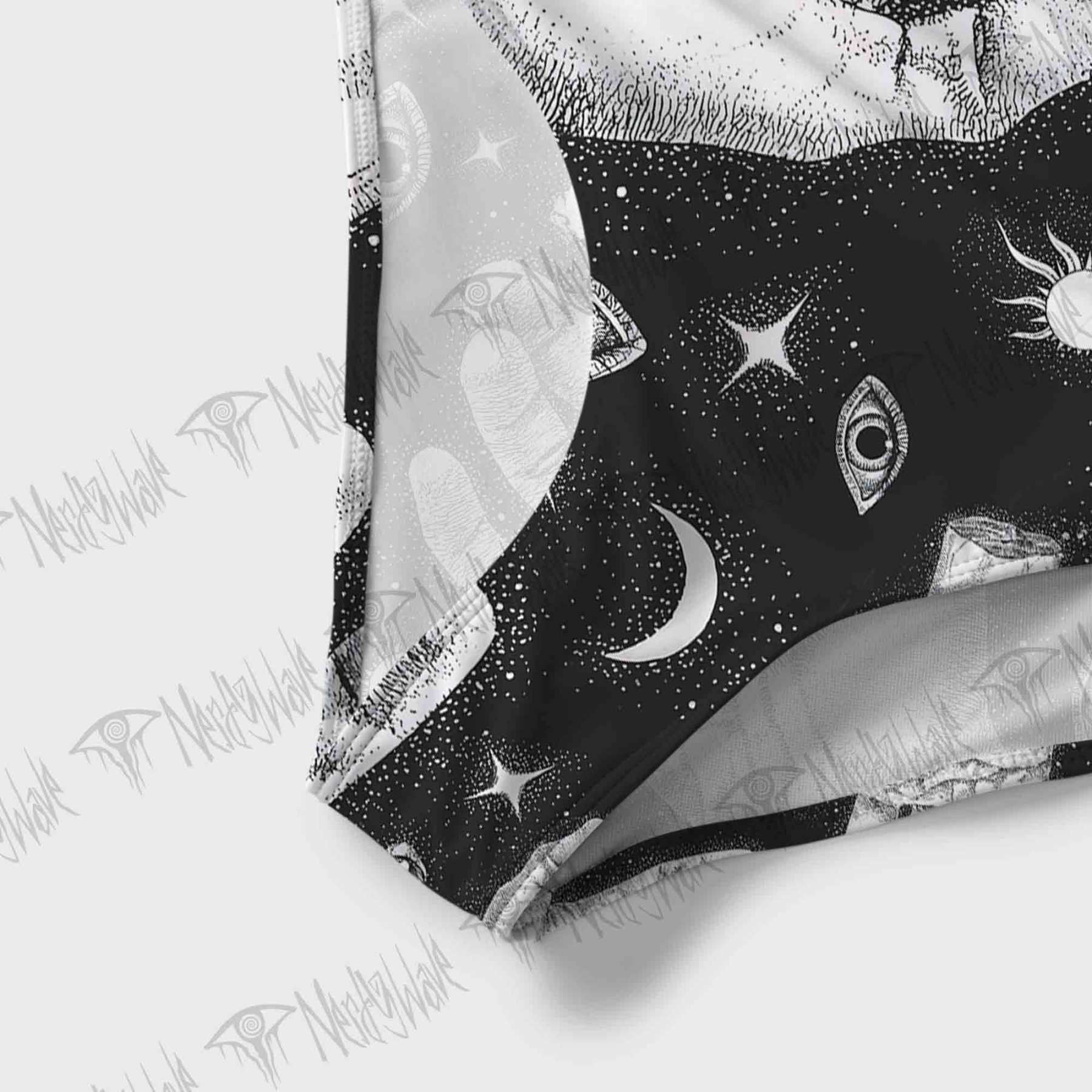 Mysterious Outer Space Slim-Strap Swimsuit