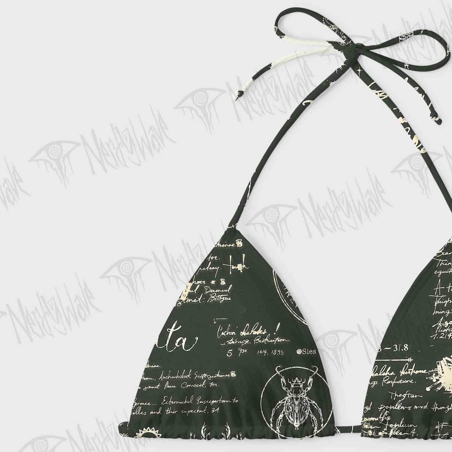 Retro Insects Women's Adjustable Tie-Strap Bikini