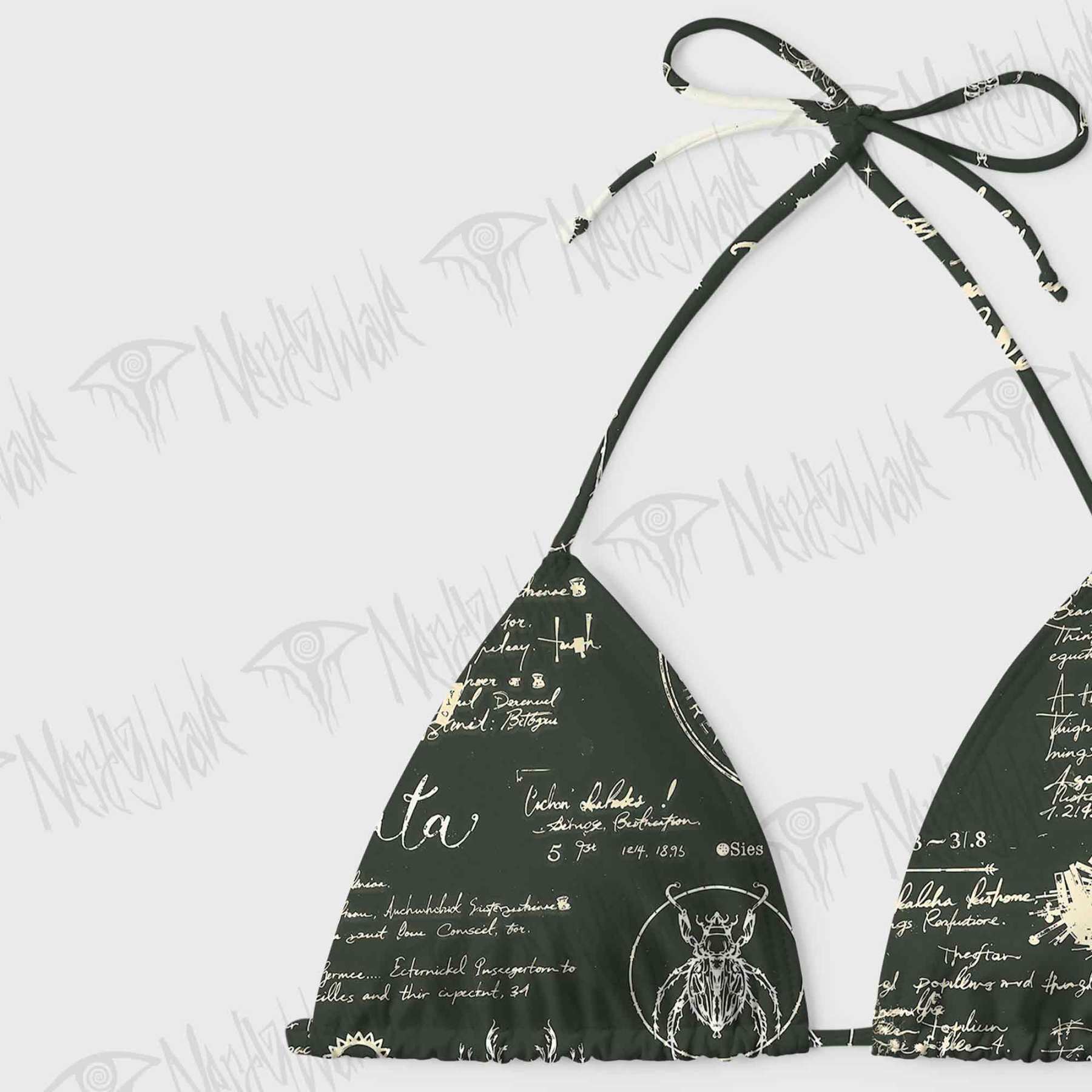 Retro Insects Women's Adjustable Tie-Strap Bikini