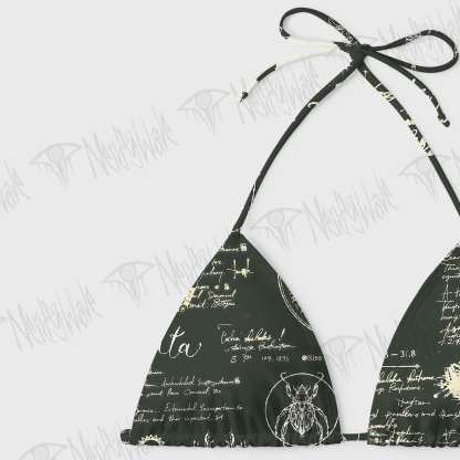 Retro Insects Women's Adjustable Tie-Strap Bikini