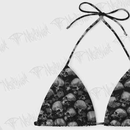 Skulls Women's Adjustable Tie-Strap Bikini