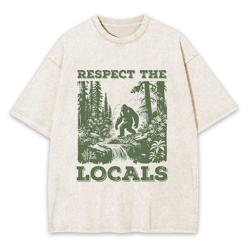 Respect The Locals Bigfoot Washed T-shirt
