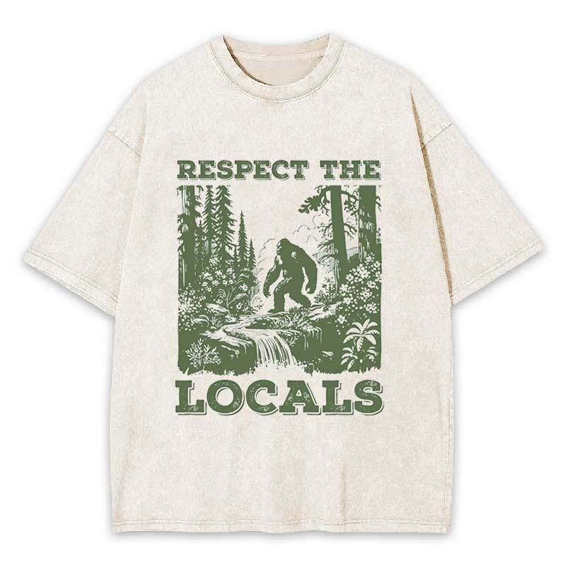 Respect The Locals Bigfoot Washed T-shirt