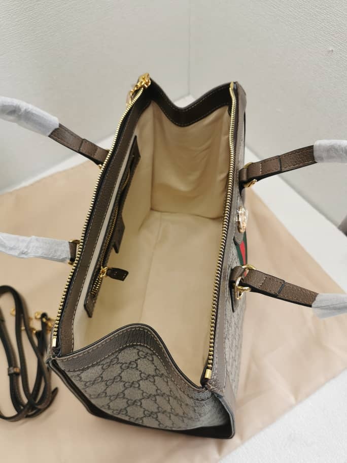 GG OPHIDIA GG MEDIUM TOP HANDLE TOTE BAG 524537 K05NB 8745