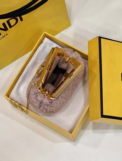 FI First Mini Pink Mink Bag For Woman 11.5cm/4in