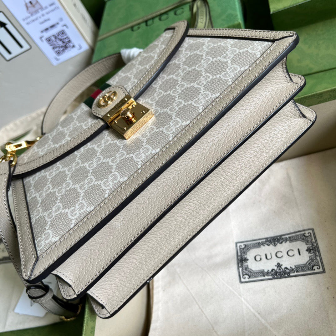 gg Ophidia Small gg Top Handle Bag Beige For Women, Women&#8217;s Bags 9.8in/25cm gg ‎651055 UULAG 9682