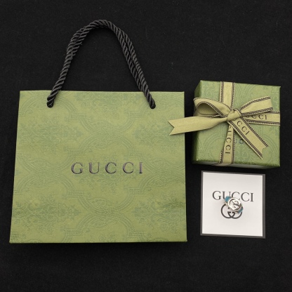 GG GG INTERLOCKING SILVER RING YBC645572001