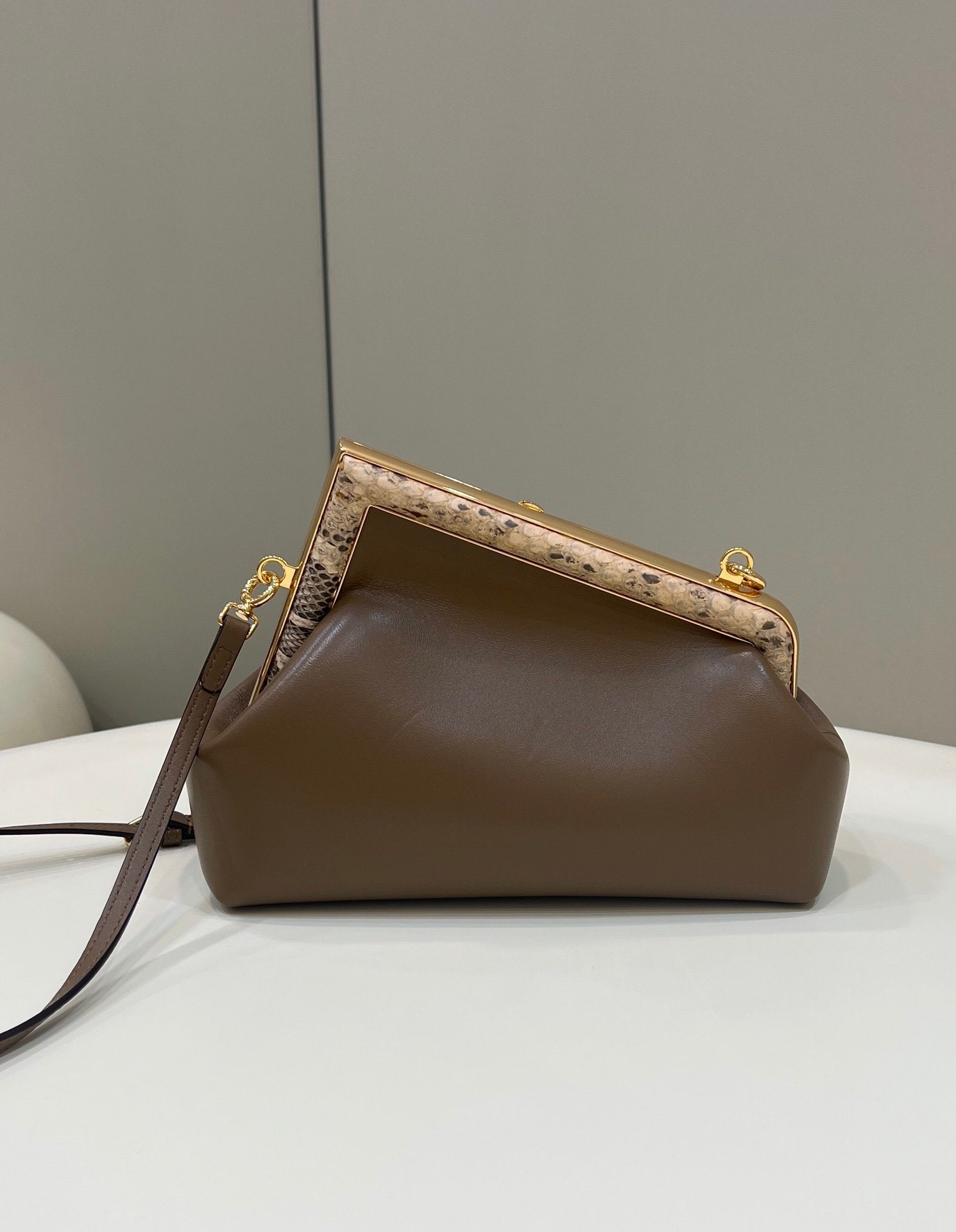 FI First Small Dark Brown For Women, Women’s HandBags, Shoulder And Crossbody Bags 10.2in/26cm FF 8BP129