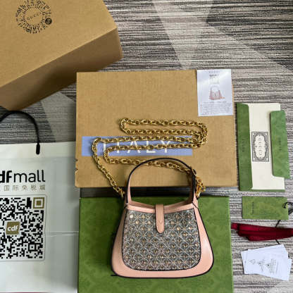 gg Jackie 1961 Mini Shoulder Bag Light Pink For Women, Women’s Bags 7.5in/19cm gg