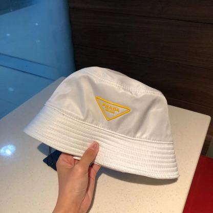 PD YELLOW LOGO BUCKET HAT WHITE