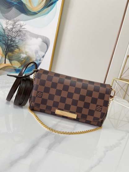 LUV FELICIE POCHETTE DAMIER AZUR 21CM