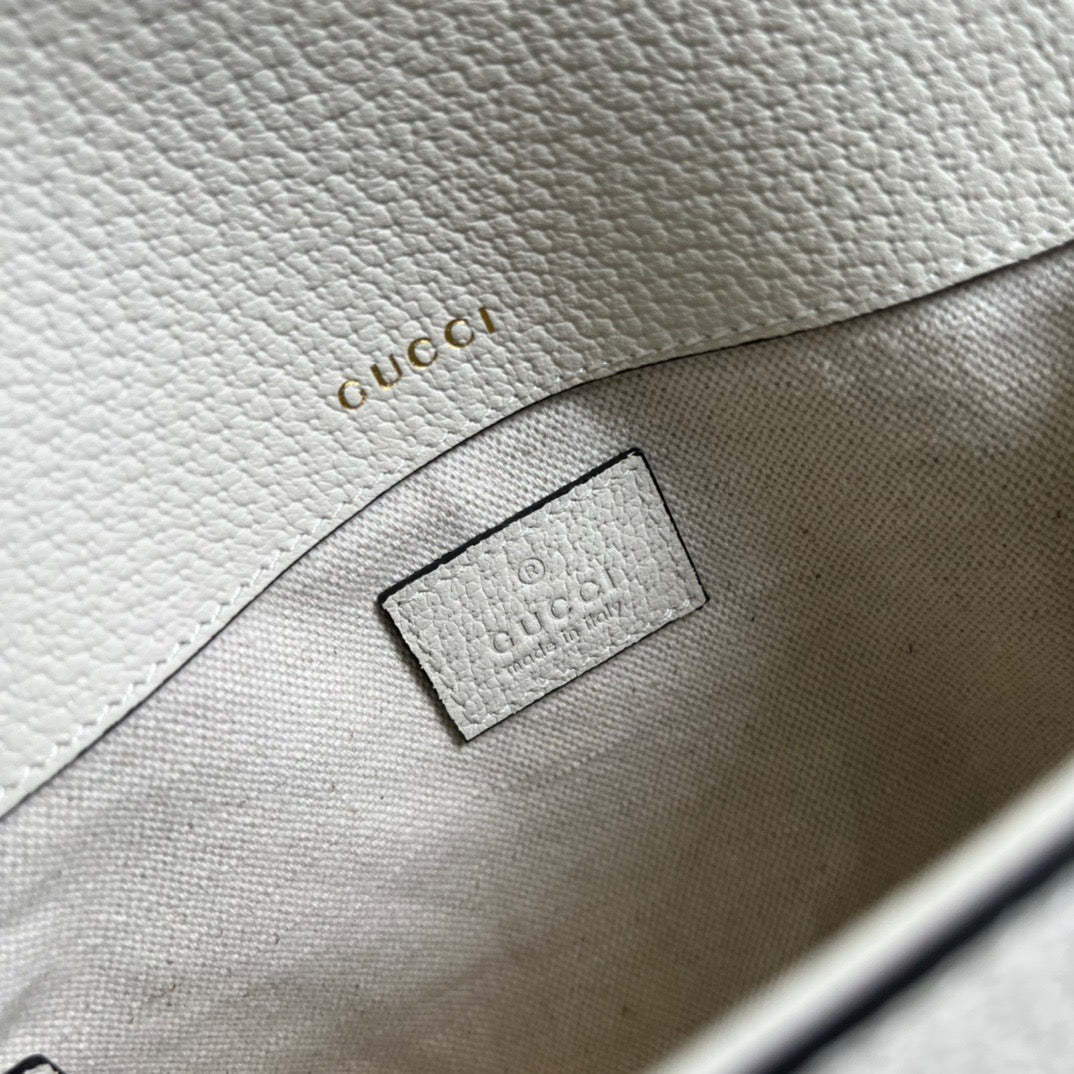 gg x Adidas Horsebit 1955 Mini Bag White For Women, Women&#8217;s Bags 8.1in/21cm gg 658574 U3ZDG 8727
