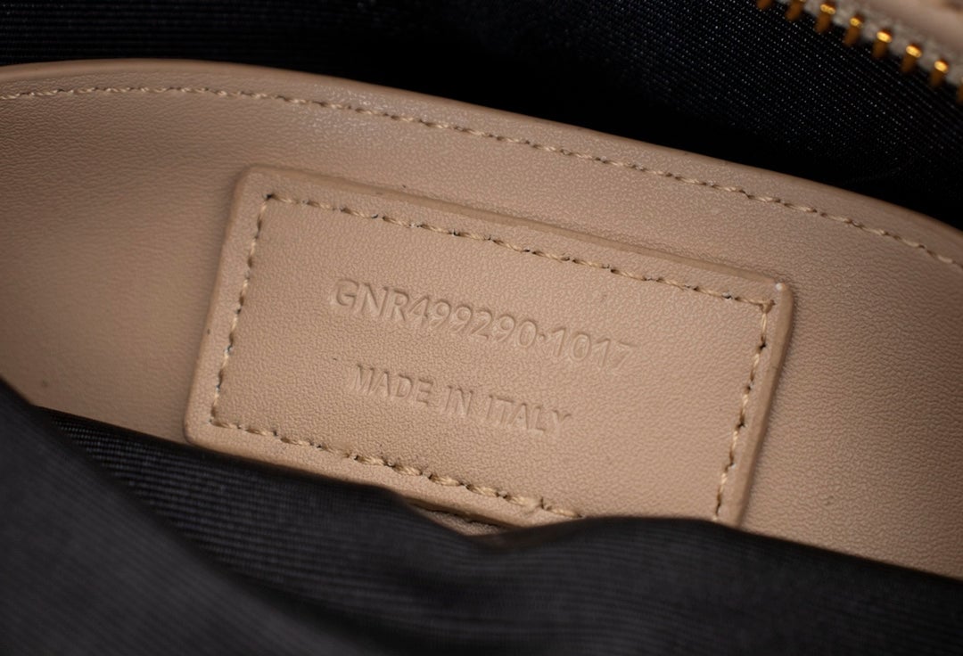 SAINT LAURENT LOU CAMERA BAG IN QUILTED LEATHER BEIGE GOLD 23CM