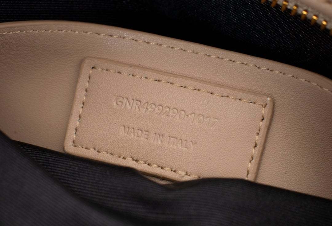 SAINT LAURENT LOU CAMERA BAG IN QUILTED LEATHER BEIGE GOLD 23CM