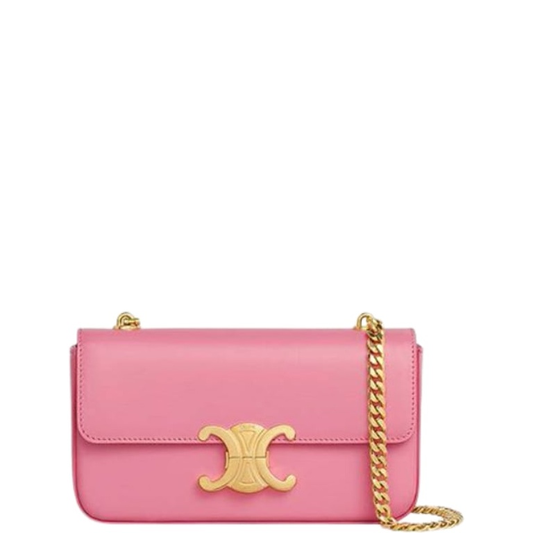 CE CHAIN SHOULDER BAG TRIOMPHE IN TRIOMPHE CANVAS PINK