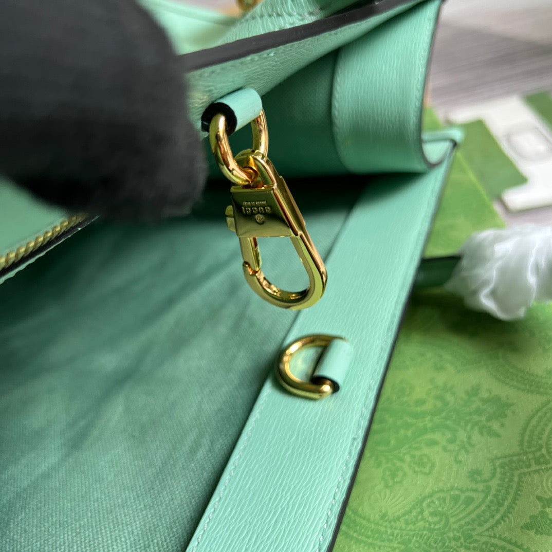 gg Bananya Print Small Tote Green For Women, Women’s Bags 12.2in/31cm gg 659983 U22AG 3067