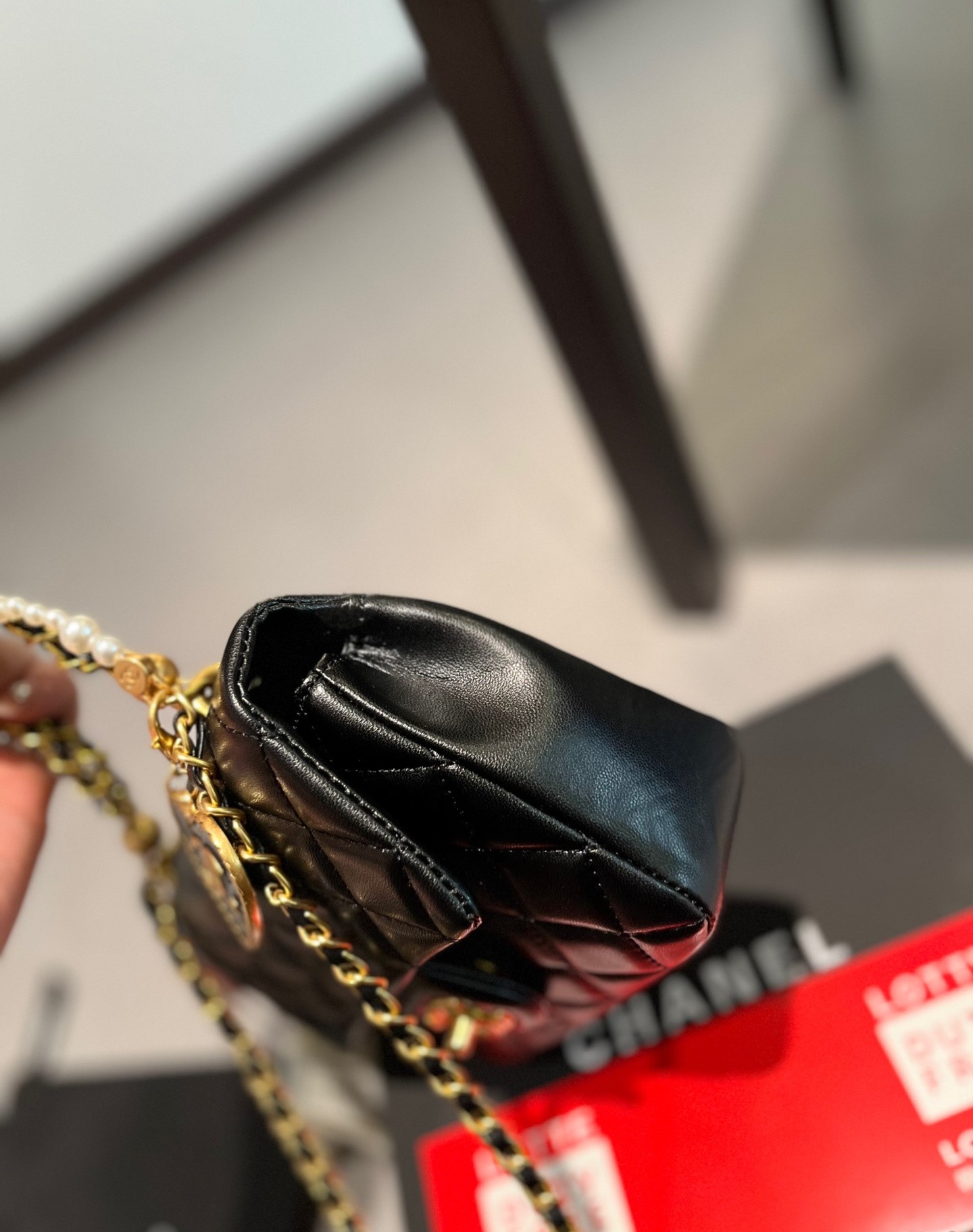 CC MINI FLAP BAG BLACK 17CM AS4385 B15773 94305