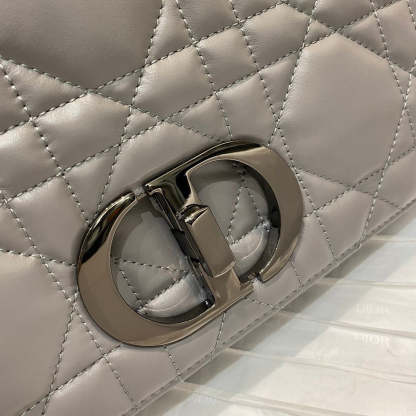 DI Large Caro Bag Grey Padded Macrocannage, Dark Grey, For Women Women’s Handbags, Crossbody Bags, 28cm CD