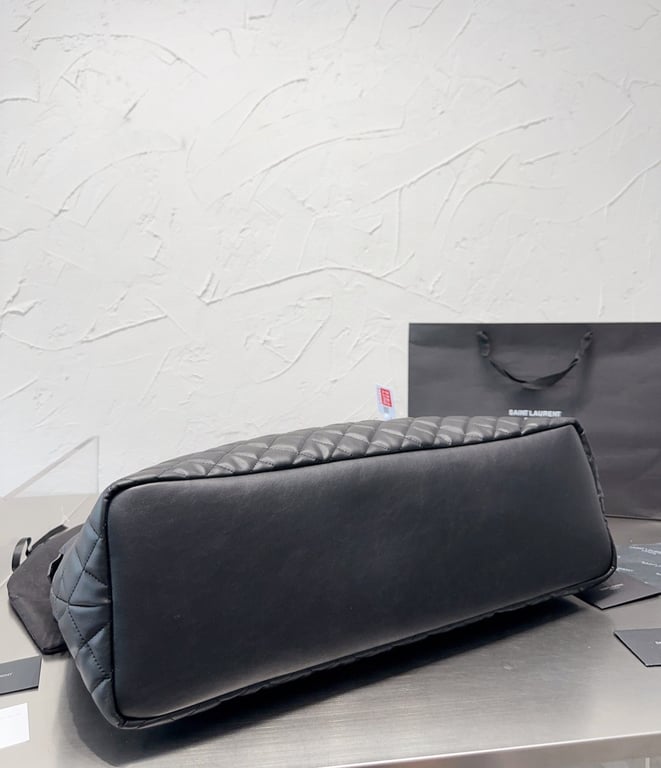 SAINT LAURENT GIANT TRAVEL BAG IN QUILTED LEATHER BLACK 55CM
