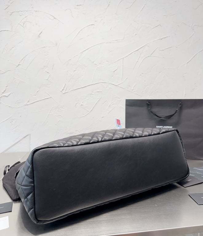 SAINT LAURENT GIANT TRAVEL BAG IN QUILTED LEATHER BLACK 55CM