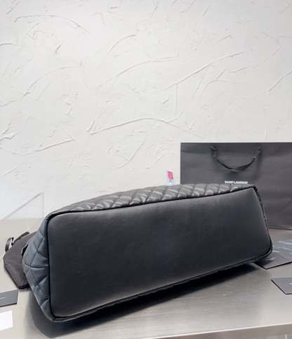 SAINT LAURENT GIANT TRAVEL BAG IN QUILTED LEATHER BLACK 55CM