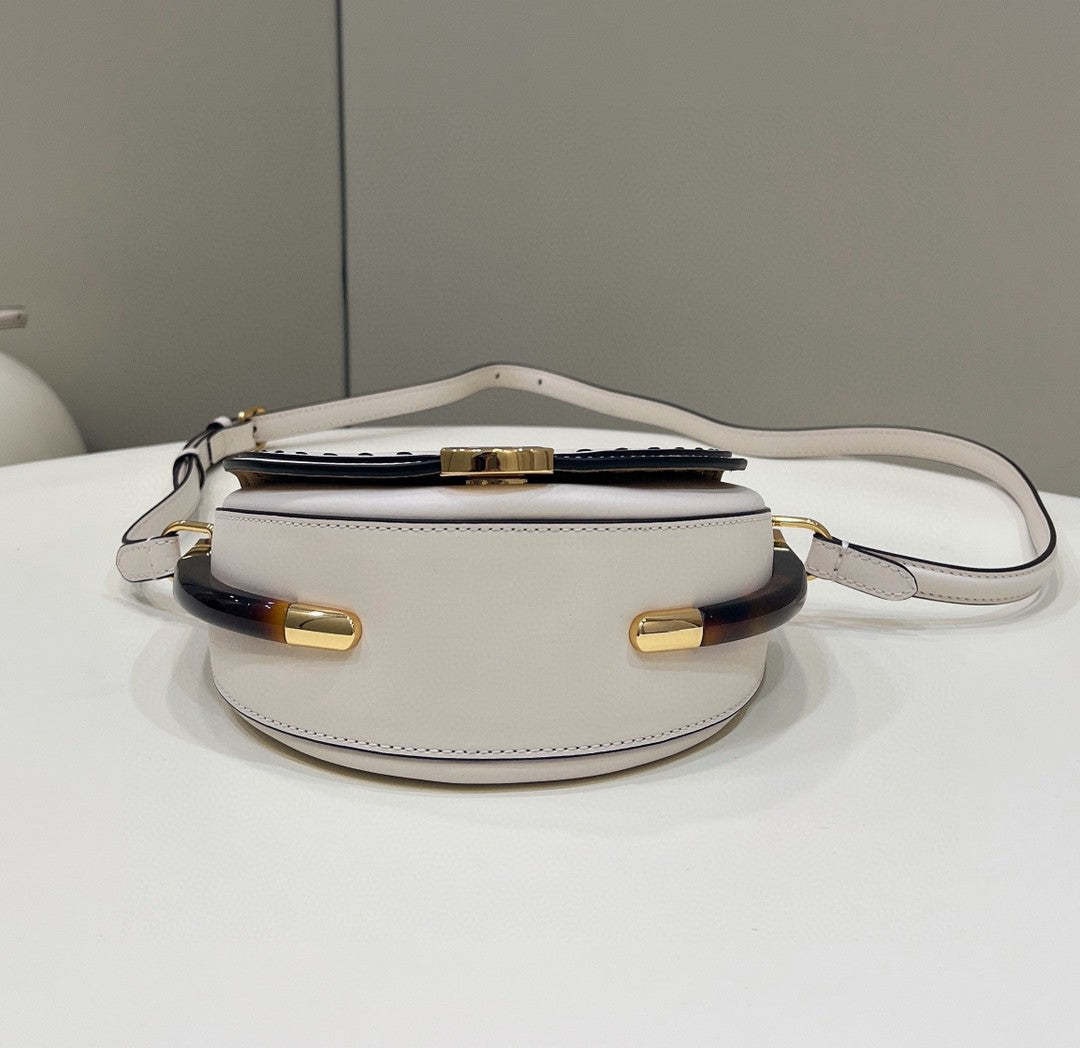 FI Moonlight Saddle White Bag For Woman 19cm/7.5in